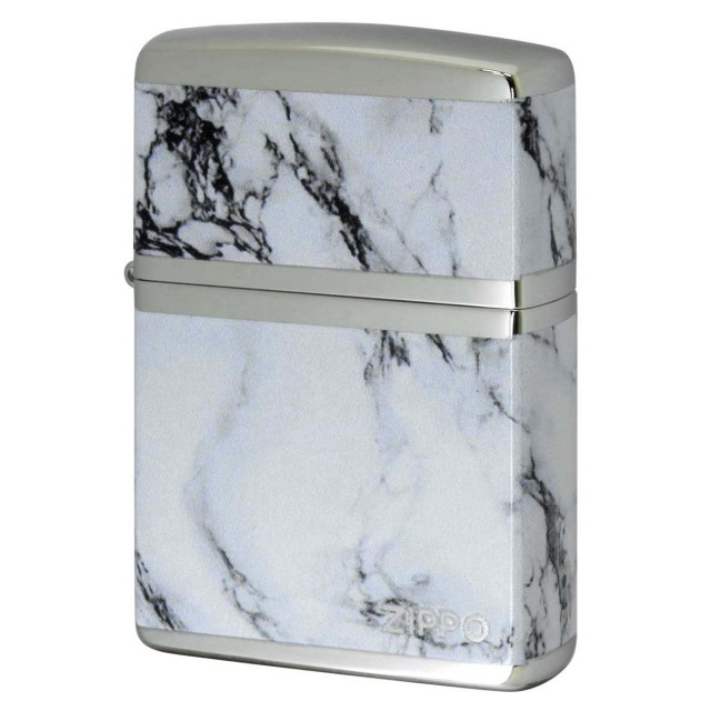 Zippo ジッポー 大理石調 ホワイトマーブル ジッポ ロゴ ニッケルメッキ MARBLE LOGO 2NI-4WHMZ