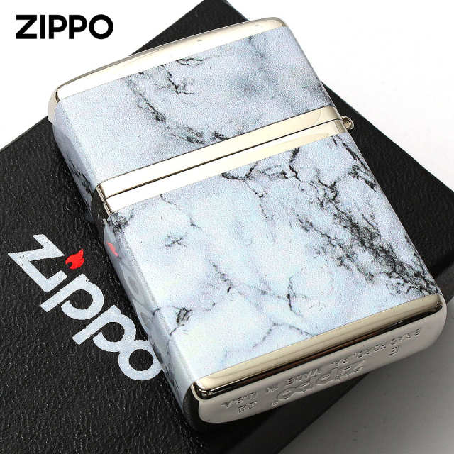 大理石調zippo Zippo ジッポー 大理石調 ホワイトマーブル ジッポ ロゴ