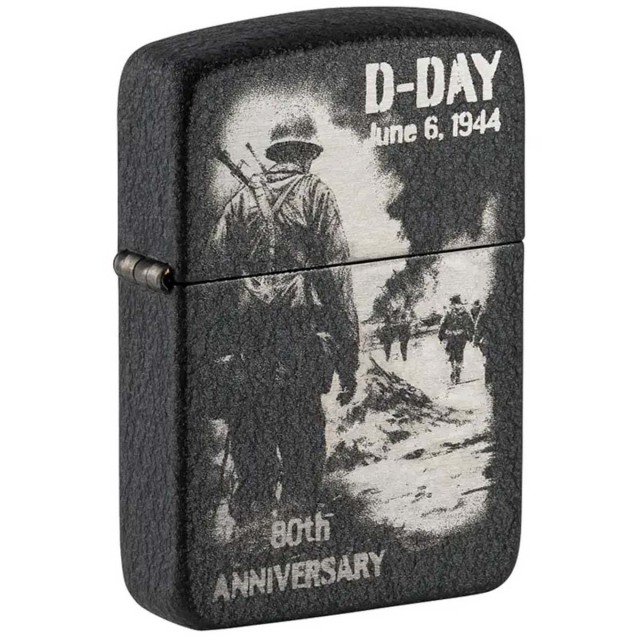Zippo ジッポー 限定10,000個 D-DAY  ノルマンディー上陸作戦 80周年記念モデル ブラッククラックル 80th Anniversary Collectible シリアル番号 46261 メール便可