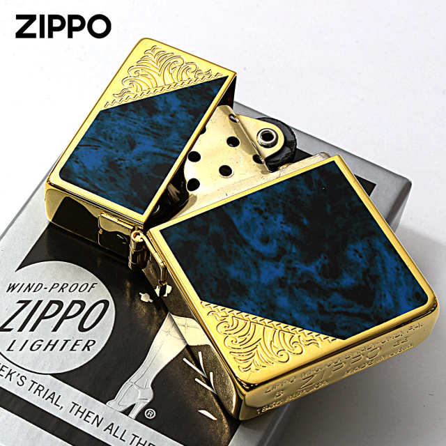 Zippo ジッポー 1935レプリカ 大理石調 ベネチアンデザイン ブルー