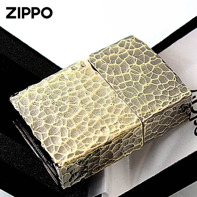Zippo ジッポー ハンマートーン 槌目 フルメタルジャケット 真鍮メッキ