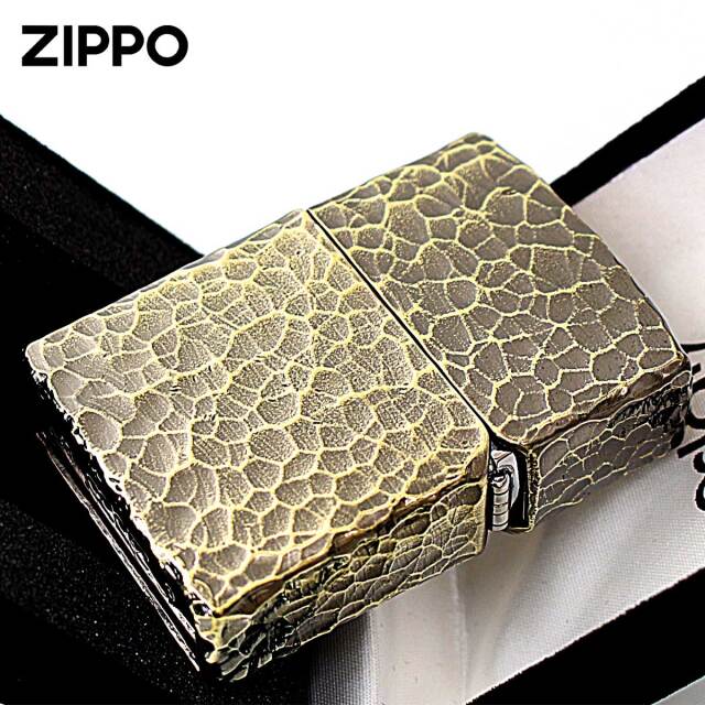 Zippo ジッポー ハンマートーン 槌目 フルメタルジャケット 真鍮メッキ