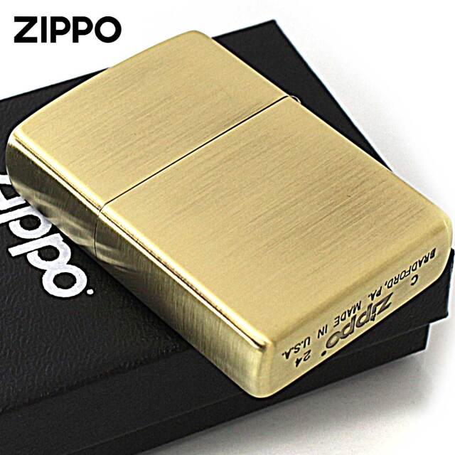 Zippo ジッポー ジッポ ロゴ ZIPPO LOGO 真鍮メッキ 古美仕上げ 205-Z