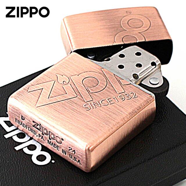 Zippo ジッポー ジッポ ロゴ ZIPPO LOGO 銅メッキ 古美仕上げ 206-Z