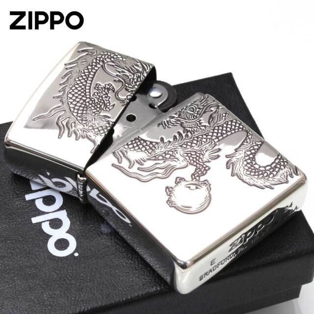 トランプ兵 まとめ買いページ Zippo ジッポー 龍 ドラゴン 2面連続加工 銀メッキ いぶし仕上げ