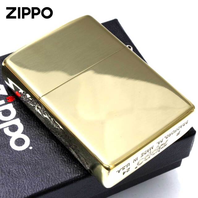 Zippo ジッポー 龍 ドラゴン 2面連続加工 DRAGON 真鍮いぶし仕上げ 2BI