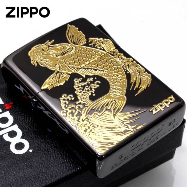 Zippo ジッポー 鯉 カープ CARP ブラック 2BKG-CARP メール便可
