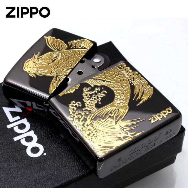 Zippo ジッポー 鯉 カープ CARP ブラック 2BKG-CARP メール便可