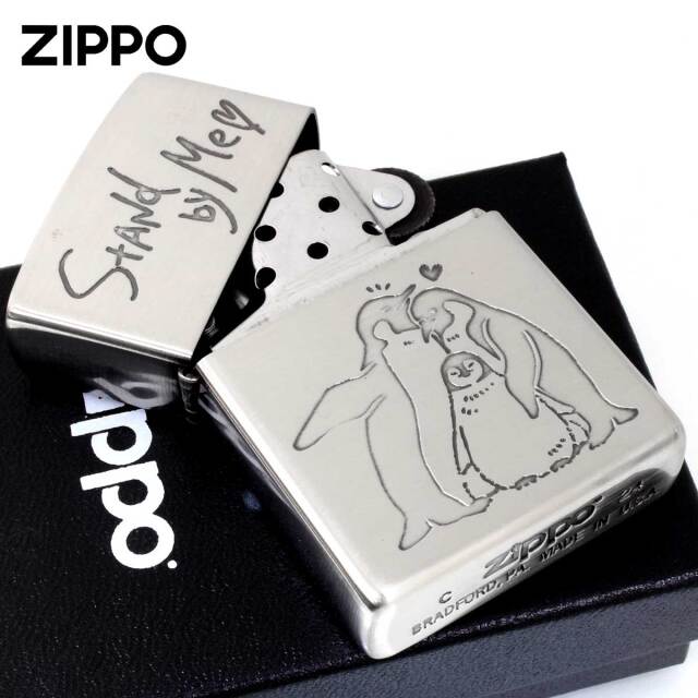 可愛らし！ペンギン絞りの反物　保管品 Zippo ジッポー NAGOMI animal Stand by Me ペンギン メッセージ 202