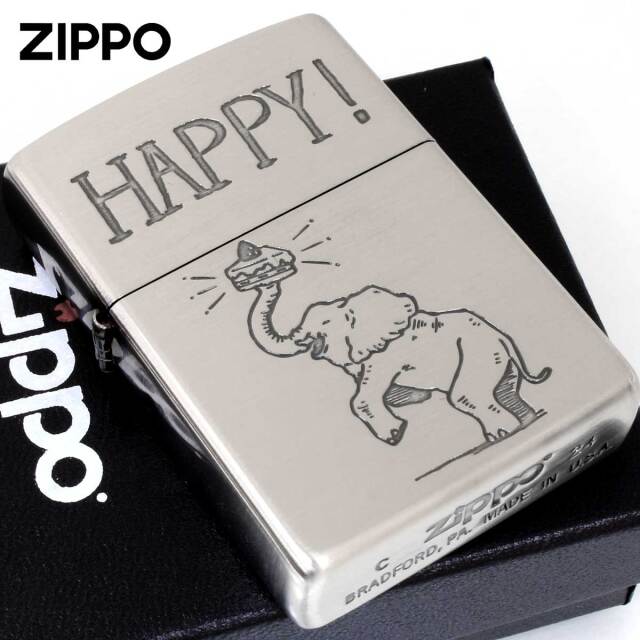 ◇ドリーム尼崎1号館◇ZIPPO チェッカーボード 1978年製【ジモティー割引対象商品】 Zippo ジッポー NAGOMI animal HAPPY 象 メッセージ 202-HAPPY メール
