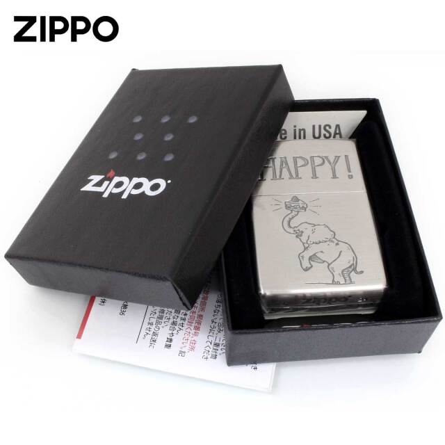 ◇ドリーム尼崎1号館◇ZIPPO チェッカーボード 1978年製【ジモティー割引対象商品】 Zippo ジッポー NAGOMI animal HAPPY 象 メッセージ 202-HAPPY メール