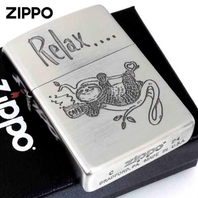 Zippo ジッポー NAGOMI animal Pelax なまけもの メッセージ 202-RELAX