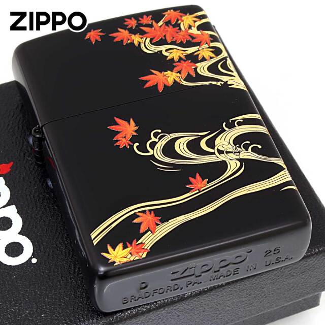 ポッポ様御依頼品 Zippo ジッポー 和柄 日本 美 楓 紅葉 2BKG-MAPLE｜Zippo専門店