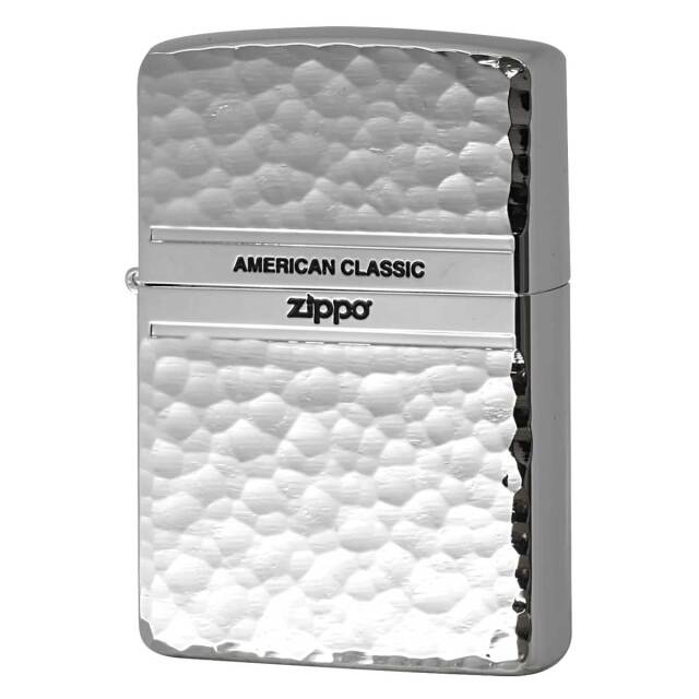 Zippo ジッポー ハンマートーン 槌目 ジッポ ロゴ 銀メッキ HAMMER TONE ZIPPO LOGO 2S-ZHAMMER