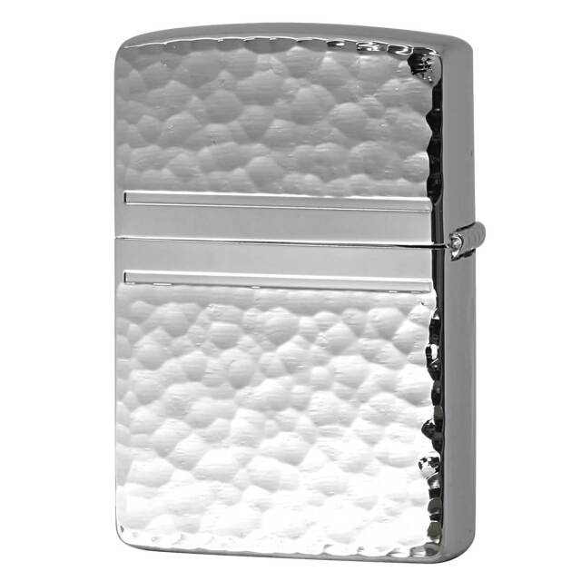 Zippo ジッポー ハンマートーン 槌目 ジッポ ロゴ 銀メッキ HAMMER