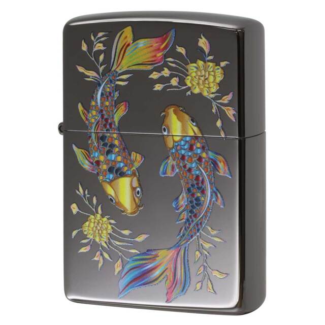 Zippo ジッポー GRADATION CARP グラデーション カープ 鯉 ブラック 2BKN-GRACARP メール便可