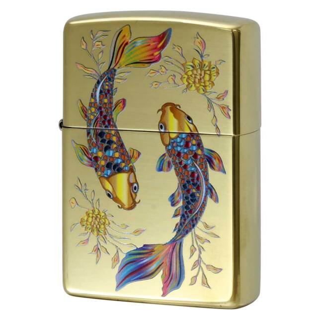 Zippo ジッポー GRADATION CARP グラデーション カープ 鯉 真鍮いぶし 2BBI-GRACARP メール便可
