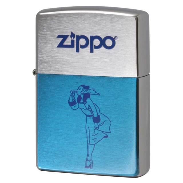 Zippo ジッポー WINDY ZIPPO LOGO ウインディ ジッポ ロゴ ブルー 200-ZWINDYBL メール便可