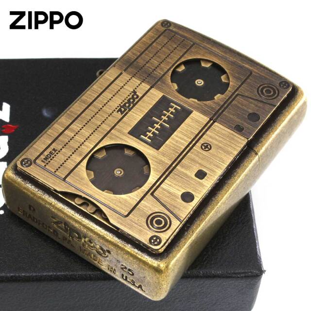 Zippo ジッポー CASSETTE TAPE カセットテープ 真鍮 昭和 レトロ 2BBM