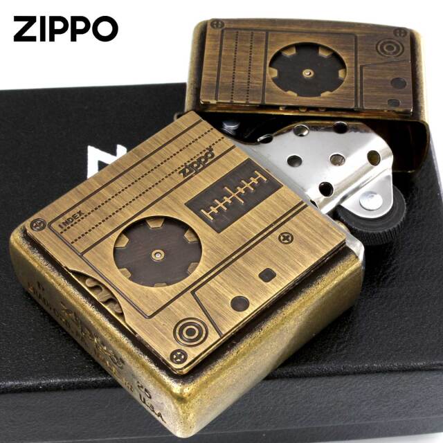 Zippo ジッポー CASSETTE TAPE カセットテープ 真鍮 昭和 レトロ 2BBM
