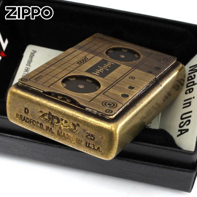 Zippo ジッポー CASSETTE TAPE カセットテープ 真鍮 昭和 レトロ 2BBM