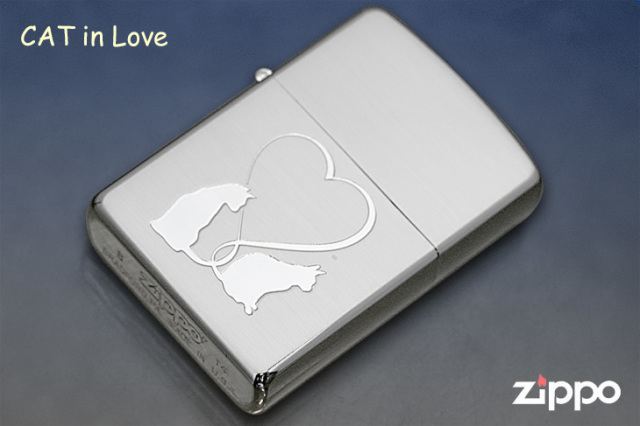 Zippo ジッポー CAT in LOVE 2CAT-SSC｜Zippo専門店フラミンゴ：本店