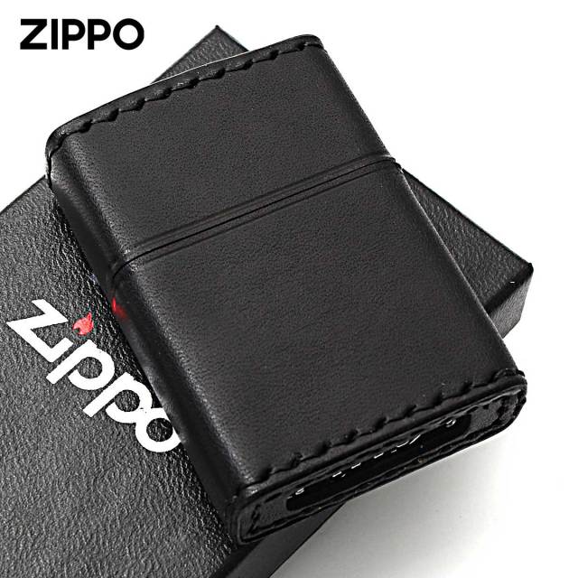 Zippo ジッポー 革巻き 牛革 レザー ジッポ ロゴ 月桂樹