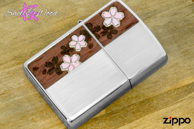 Zippo ジッポー Shell＆Wood 桜 Cherry blossoms 2CSW-NIS