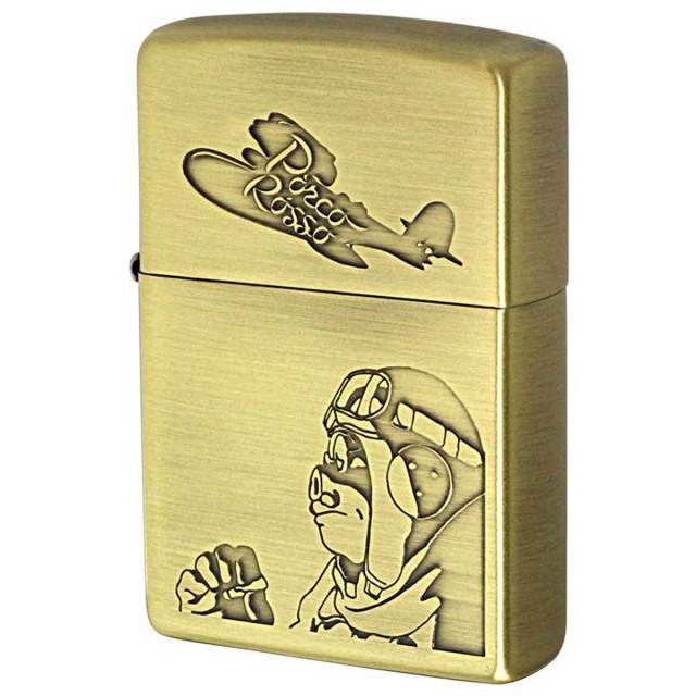 Zippo ジッポー スタジオジブリ 紅の豚 ポルコ2 真鍮 ブラス 真鍮 ブラス オフィシャルライセンス品 NZ-05-49