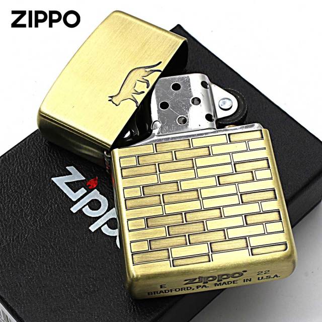 ジッポ　キャットウォーク柄 Zippo ジッポー ネコ 猫 Cat キャットウォーク ブラス CAT WALKS 2BS