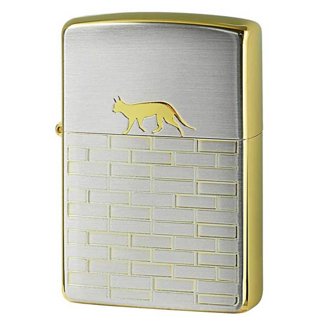 Zippo ジッポー ネコ 猫 Cat キャットウォーク ブシルバーサテーナ ゴールド CAT WALKS 2SG-CATW