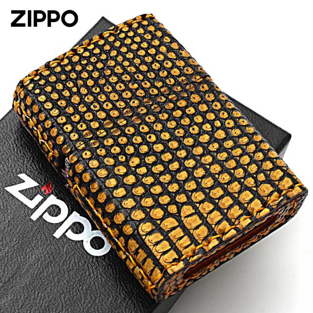 Zippo ジッポー 革巻き リザード トカゲ 手縫い Animal Skin