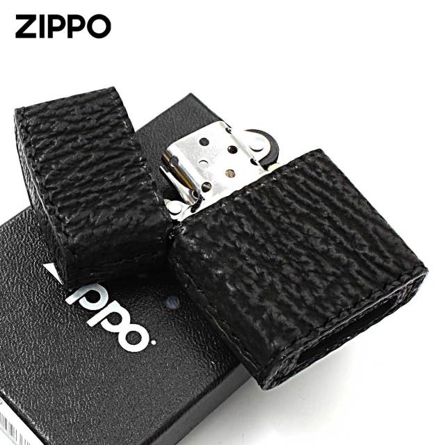Zippo ジッポー 革巻き シャーク サメ 手縫い Animal Skin