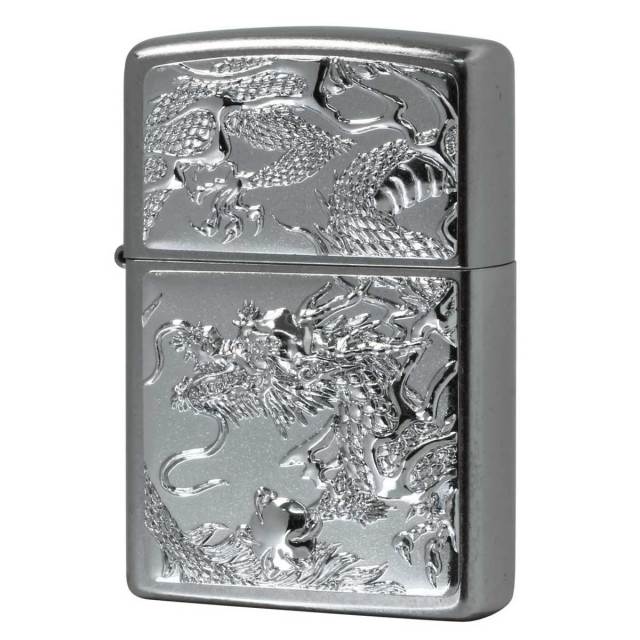 Zippo ジッポー 龍 ドラゴン 立体電鋳板 クロームバレル 3D DRAGON  Z3D-DR NI