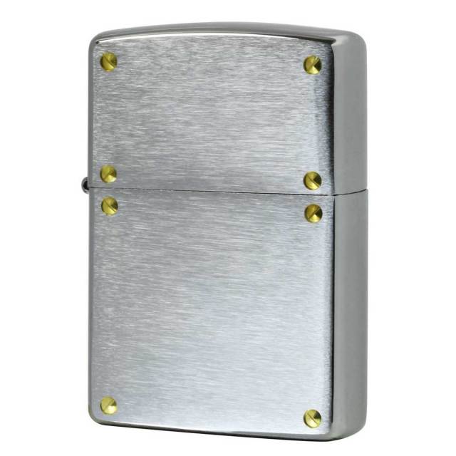 Zippo ジッポー スクリュー 無地 両面加工 クロームサテーナ SCREW 200 メール便可