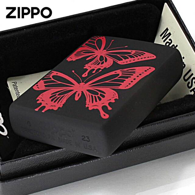 Zippo ジッポー 蝶々 バタフライ レッド Butterfly Series 2BTF