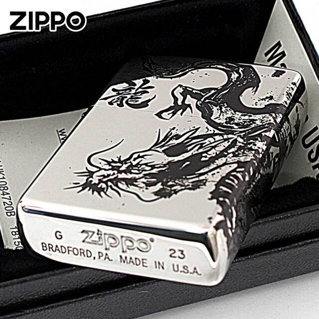 オールドニッポン 龍紋 シュガーボウル クリーマー ドラゴン ぼかし ジュエル Zippo ジッポー ドラゴン 龍虎 墨絵繋ぎ絵 シルバー 龍NI｜Zippo専門店