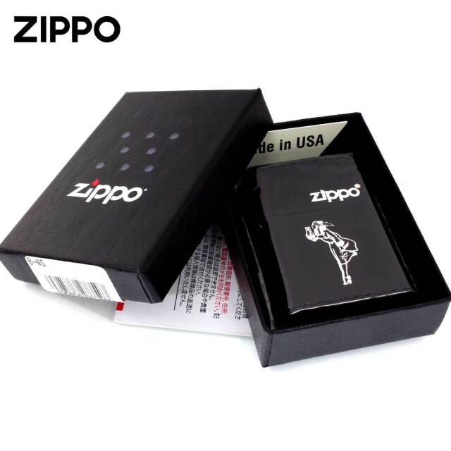 Zippo ジッポー 革巻き ウインディ 銀箔押し ブラック B-WD｜Zippo専門