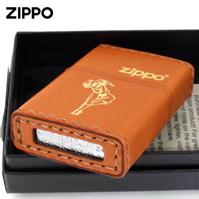 ヴィンテージ品！【開運！】真鍮製キャメル彫刻 約15cm Zippo ジッポー 革巻き ウインディ 金箔押し キャメル LB-WG