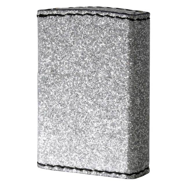 Zippo ジッポー Glitter グリッター ラメ 合皮巻き ZGL-シルバー メール便可