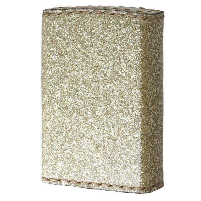 Zippo ジッポー Glitter グリッター ラメ 合皮巻き ZGL-ゴールド メール便可
