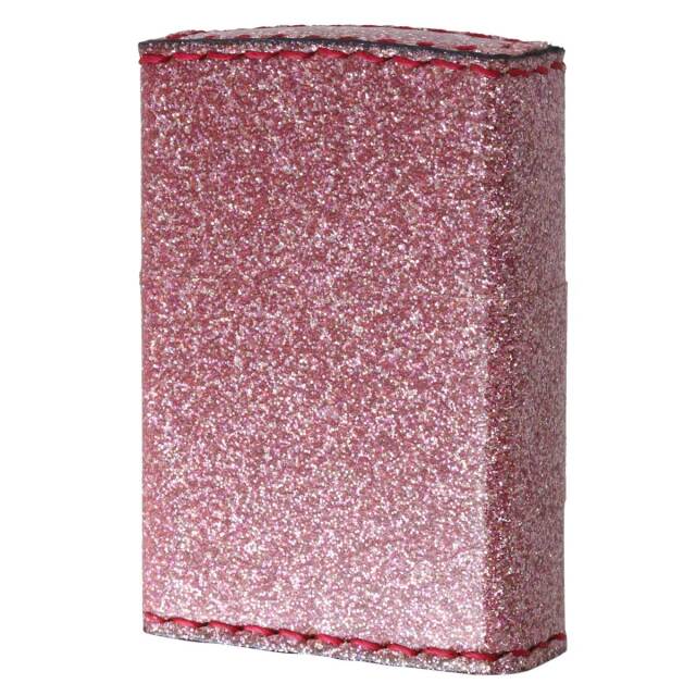 Zippo ジッポー Glitter グリッター ラメ 合皮巻き ZGL-ピンク メール便可