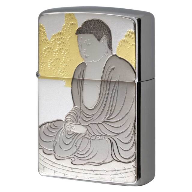 Zippo ジッポー 電鋳板 プレート貼り 和柄 伝統工芸 大仏