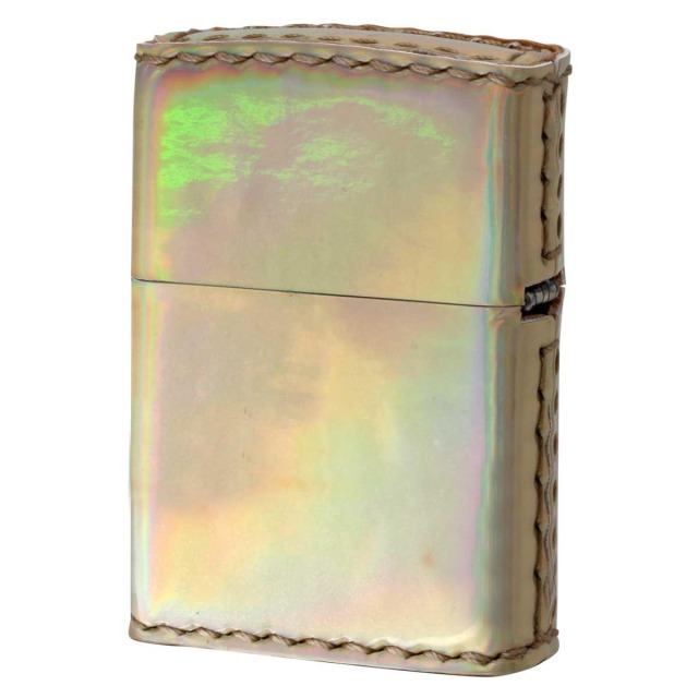 Zippo ジッポー Aurora color オーロラカラー 合皮巻き ZAU-ゴールド