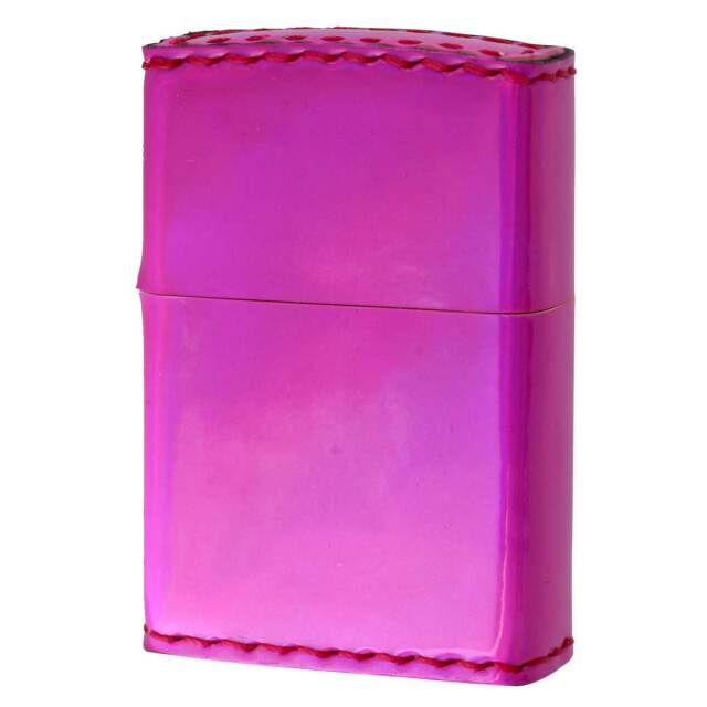 Zippo ジッポー Aurora color オーロラカラー 合皮巻き ZAU-ピンク