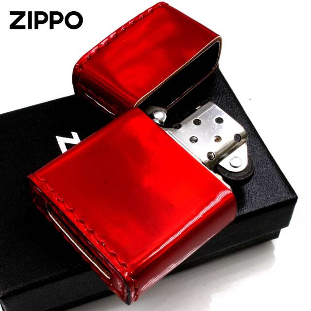 Zippo ジッポー Aurora color オーロラカラー 合皮巻き ZAU-レッド