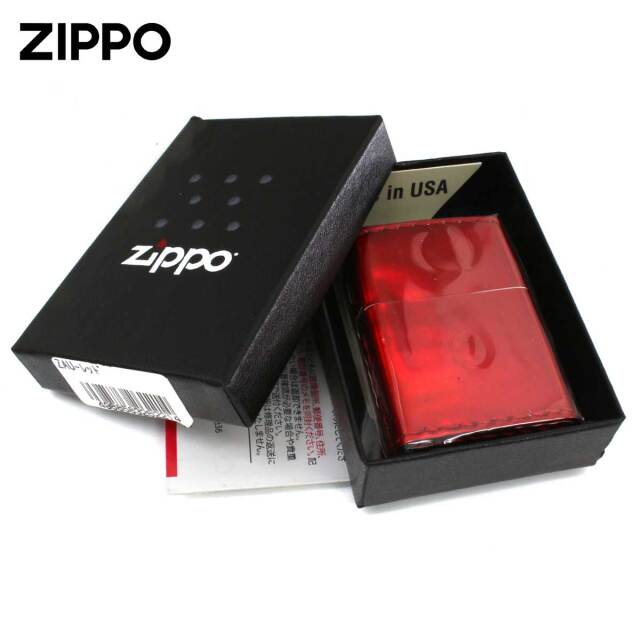 Zippo ジッポー Aurora color オーロラカラー 合皮巻き ZAU-レッド