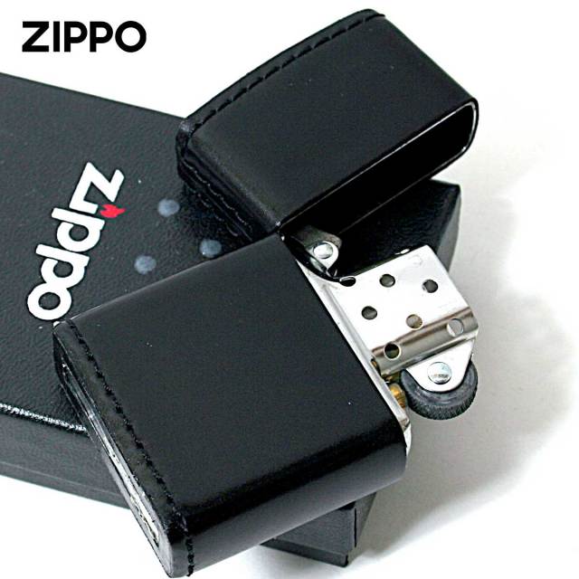 Zippo ジッポー 革巻き 本革 コードバン 馬 ホース 黒 ブラック｜Zippo