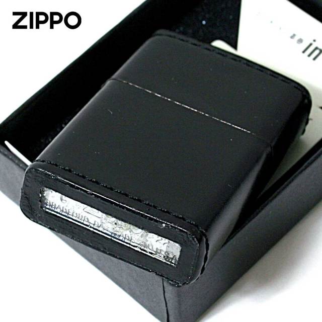 Zippo ジッポー 革巻き 本革 コードバン 馬 ホース 黒 ブラック｜Zippo