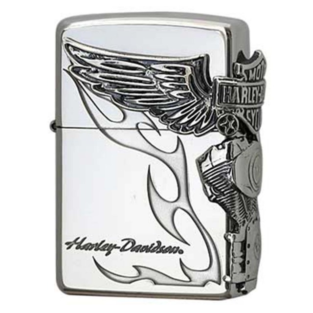 Zippo ジッポー ハーレーダビッドソン 日本限定モデル バイク 二輪 モーターサイクル  Harley Davidson シルバーいぶし メタル オフィシャルライセンス品 HDP-26
